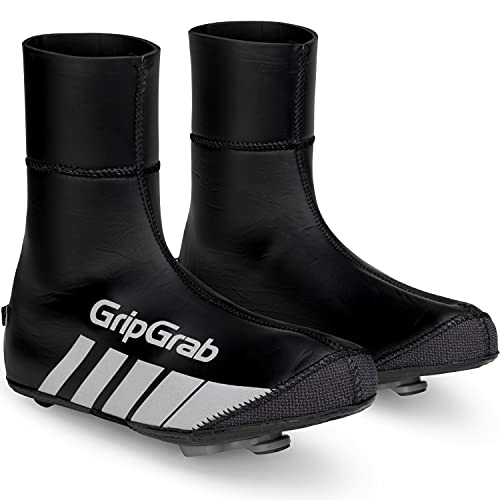 GripGrab Cubrezapatillas Racethermo Neopreno Impermeable Invierno Ciclismo Carretera Cubrebotas Cortaviento, Adultos Unisex, Negro, 38/39 EU