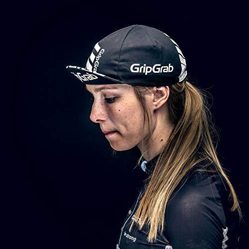 GripGrab Gorra Ciclismo Clásica Estilo Retro de Algodón Bicicleta Carretera, MTB y Gravel Negro, Blanco y Azul Calentadores Babeza, Adultos Unisex, Talla Única