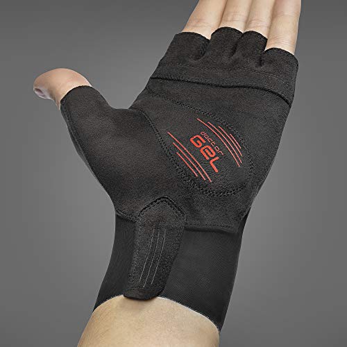 GripGrab Guantes de Ciclismo Cortos Aero TT Profesional Competición Acolchado 2mm DoctorGel Road MTB CX Contrarreloj, Unisex-Adultos, Negro, L