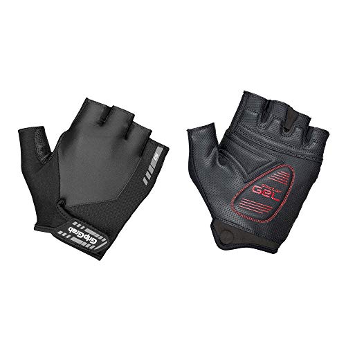 Gripgrab Guantes de Ciclismo ProGel 4mm DoctorGel Carretera MTB Cortos de Verano Bicicleta Antideslizantes Acolchados, Unisex Adulto, Negro, L