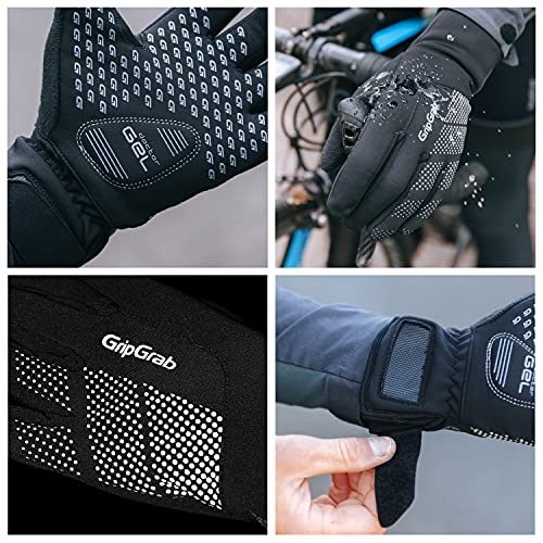 GripGrab Guantes de Ciclismo Ride Impermeables Térmicos de Invierno Cortavientos Acolchados Táctiles con Forro Polar