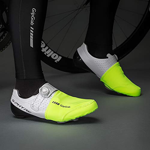 GripGrab Punteras Ciclismo Carretera Cubrezapatillas Cortavientos Impermeables Térmicos Cubrebotas Invierno, Adultos Unisex, Amarillo Neón, XXL/XXXL (46-49)