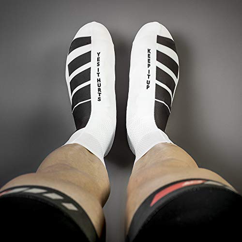 GripGrab RaceAero TT Profi Rennrad Lycra Überschuhe für Zeitfahren-Sommer Radsport Aero Überzieher/Gamaschen-Damen, Herren Cubrezapatos de Bicicleta, Unisex Adulto, Negro/Blanco, S (38-41)