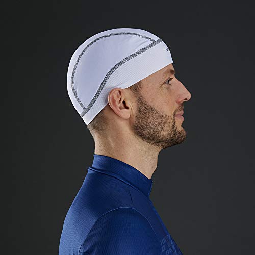 GripGrab Sotocasco Ciclismo Verano Transpirable Protección UV UPF 50+ Gorra Bicicleta Carretera MTB Gravel Babeza Casco Calentadores, Unisex-Adultos, Blanco, Talla Única