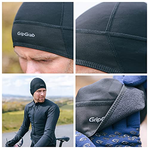 GripGrab Sotocasco Cortavientos Térmico de Invierno Lightweight Ciclismo Running Skull Cap Calentadores Cabeza Unisex, Negro, M