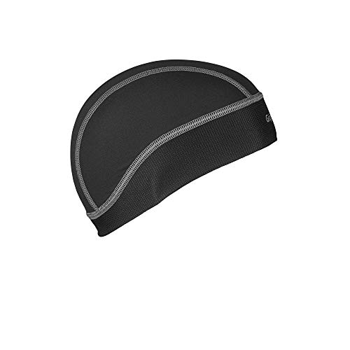 GripGrab UPF 50+ Lightweight UV-Protection Under Helmet Skull-Cap Summer Bicycle Hat Road MTB Gravel Bike Headwear, Negro, Talla única