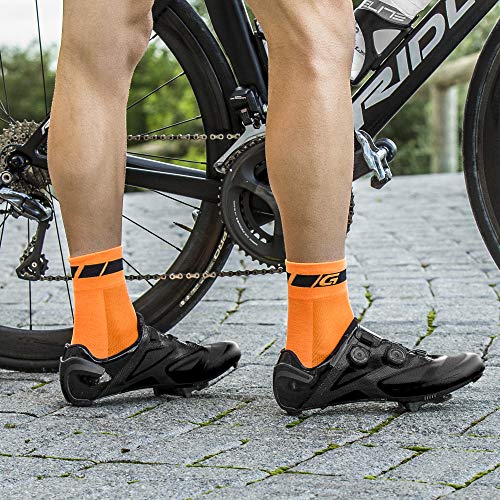 GripGrab Verano Deporte Altura 12cm Calcetines Ciclismo, Adultos Unisex, Naranja, S (38-41)