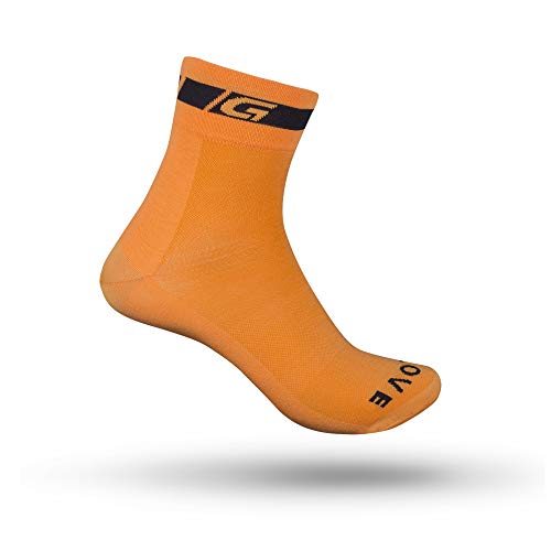 GripGrab Verano Deporte Altura 12cm Calcetines Ciclismo, Adultos Unisex, Naranja, S (38-41)