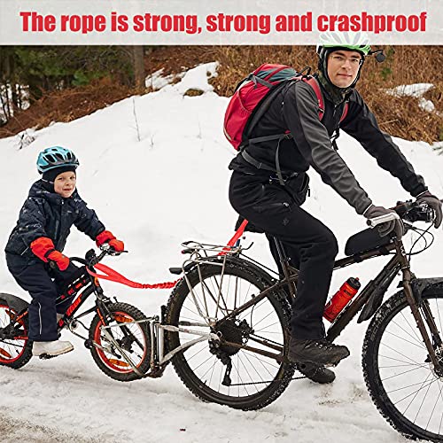 Gtwinsone Remolque Bicicleta Niños Correa para Remolcar Vehículos Barra Cuerda Elástica Bungee Cord MTB Accesorios Cuerda de Nailon Bicicleta Adapta Cualquier Bicicleta para Niños,Adultos,Escaladas