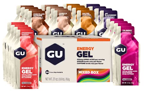 GU Energy Gel, 24 x 32g Gel, Classic Mixedbox (6 Sorten a 4 Stück)