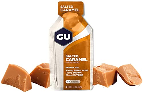 GU Energy Gel Energizante de Caramelo Salado - Paquete de 24 x 32 gr - Total: 768 gr
