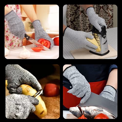 GUANTES ANTICORTES | Guante de Trabajo Anticorte Resistente a los Cortes de Nivel 5 de Seguridad | Protección de tus manos para la Cocina, Cortar Jamón, Carnicería, Jardín, Mecánica. Unisex