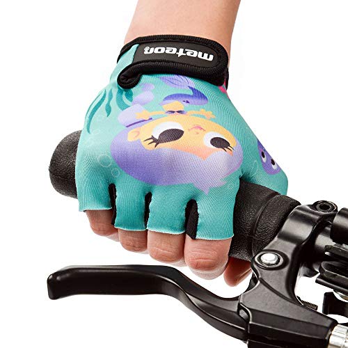 Guantes Bicicleta MTB BMX Ciclismo Montaña Carretera Fitness Gimnasio Bici Escalada Senderismo y Otros Deportes Guantes Deportivos Sin Dedos para Mujer y Hombre (JR M ~7-7,5cm, Magic)