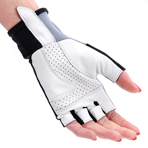 Guantes Bicicleta MTB BMX Ciclismo Montaña Carretera Fitness Gimnasio Bici Escalada Senderismo y Otros Deportes Guantes Deportivos Sin Dedos para Mujer y Hombre (M ~8,5cm, SLIM101)