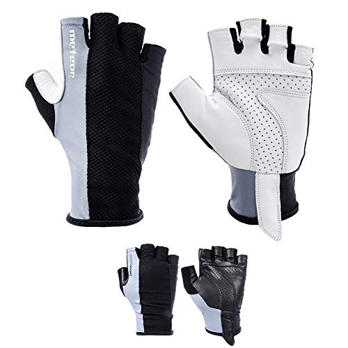 Guantes Bicicleta MTB BMX Ciclismo Montaña Carretera Fitness Gimnasio Bici Escalada Senderismo y Otros Deportes Guantes Deportivos Sin Dedos para Mujer y Hombre (M ~8,5cm, SLIM101)