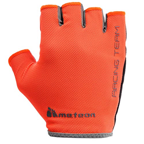 Guantes Bicicleta MTB BMX Ciclismo Montaña Carretera Fitness Gimnasio Bici Escalada Senderismo y Otros Deportes Guantes Deportivos Sin Dedos para Niños Juventud Mujer y Hombre (L ~9,7cm, FLOW41)