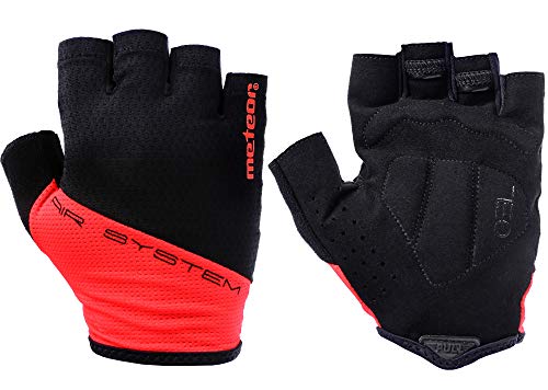 Guantes Bicicleta MTB BMX Ciclismo Montaña Carretera Fitness Gimnasio Bici Escalada Senderismo y Otros Deportes Guantes Deportivos Sin Dedos para Niños Juventud Mujer y Hombre (JRXL ~8cm, GX130)