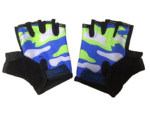 Guantes Ciclismo para niños y niñas Bicicleta mtb Deportivos Guantes Medio Dedo para Bebe Montaña Carretera BMX MTB Edad 3 4 5 6 7 8 9 10