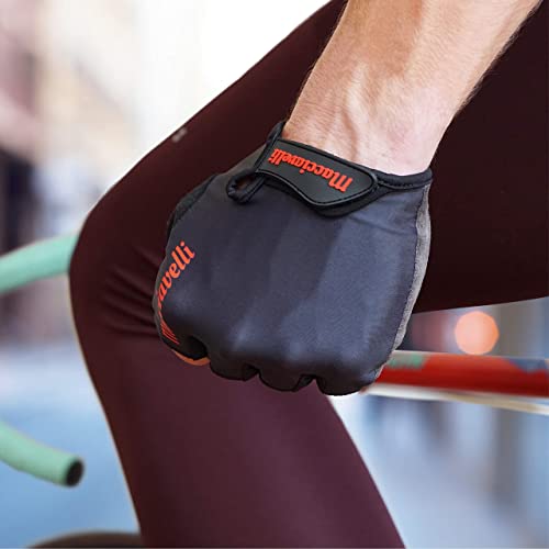 Guantes de Ciclismo, Guantes MTB de Medio Dedo, Adecuado para Bicicleta de Carretera y de Montaña, Guantes Bici para Hombres y Mujeres (Negro)