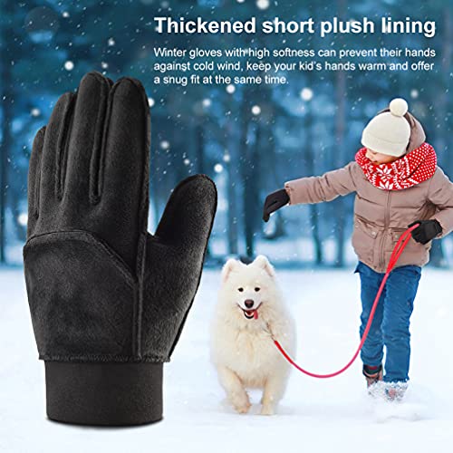 Guantes Deporte Invierno de Niños - Mitones Pantalla Táctil Antideslizante Infantil para Correr Conducir Running Esquí Moto Bici Mtb Fútbol Sport Ski Juego Accesorios Nieve Frío 4 Tallas Años 4-12