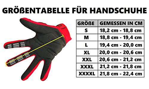 Guantes Fox Dirtpaw para bicicleta MTB / MX Cross con dedos largos, color negro, XL = XL