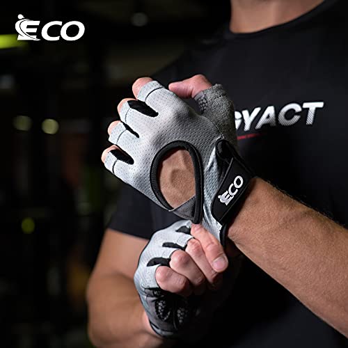 Guantes Gimnasio para Hombre y Mujer, Gym Guantes Transpirable con Protección Completa de Muñeca y Palma, de Pesas, Musculación, Fitness, Ciclismo