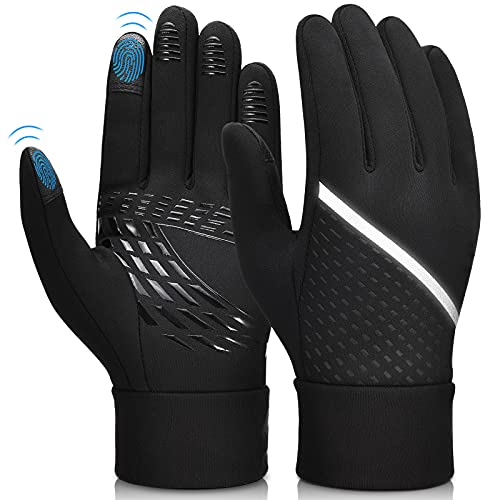 Guantes Invierno Ciclismo Hombre Mujer - Guantes Termicos para Frio con Reflectante Moto Ciclismo Running Bici MTB para movil Tactiles Regalos Originales Amigo Navidad Adolescentes Madres Padre