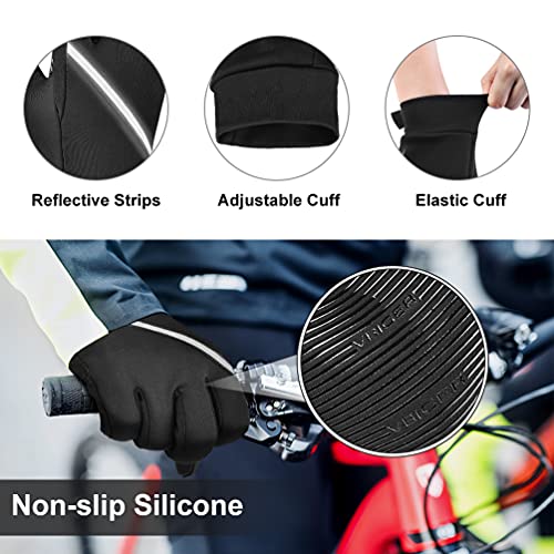 Guantes Invierno Ciclismo Hombre Mujer - Guantes Termicos para Frio con Reflectante Moto Ciclismo Running Bici MTB para movil Tactiles Regalos Originales Amigo Navidad Adolescentes Madres Padre