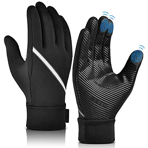 Guantes Invierno Ciclismo Hombre Mujer - Guantes Termicos para Frio con Reflectante Moto Ciclismo Running Bici MTB para movil Tactiles Regalos Originales Amigo Navidad Adolescentes Madres Padre