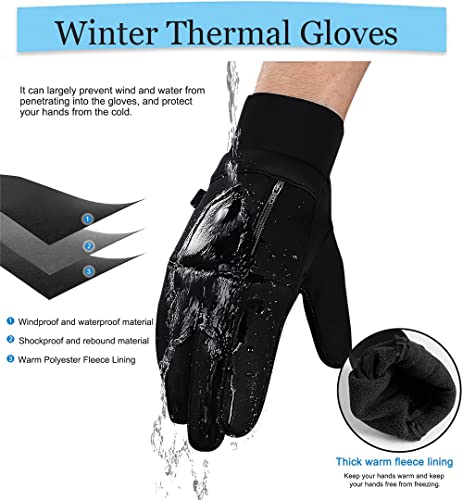 Guantes térmicos de ciclismo cómodos,guantes de invierno,resistentes al viento,impermeables,antideslizantes,con pantalla táctil; guantes de conducción para hombres y mujeres,para escalada o senderismo