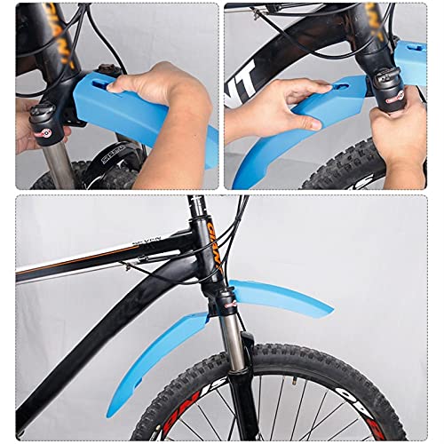 Guardabarros para bicicletas 1 par de mudanzas de bicicleta con la luz trasera Mtb Montaña 24 26 27. 5 pulgadas Bike Mud Wins Front / Trasero Rueda Fender Accesorios de bicicleta, 4 colores Guardabar