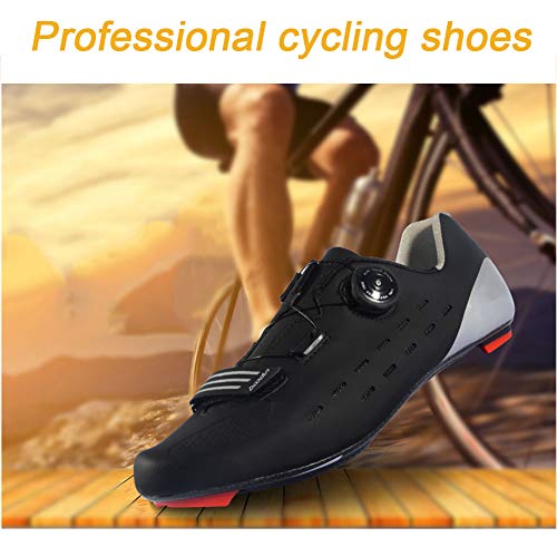 GUARDUU Zapatillas De Ciclismo Carretera Specialized Ligeras Antideslizantes Zapatillas MTB Zapatillas De Ciclismo MBT Amortiguación Resistentes Al Desgaste,A,41(US:8)