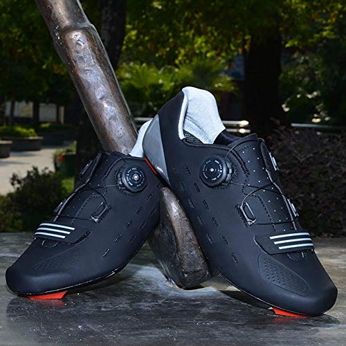 GUARDUU Zapatillas De Ciclismo Carretera Specialized Ligeras Antideslizantes Zapatillas MTB Zapatillas De Ciclismo MBT Amortiguación Resistentes Al Desgaste,A,41(US:8)