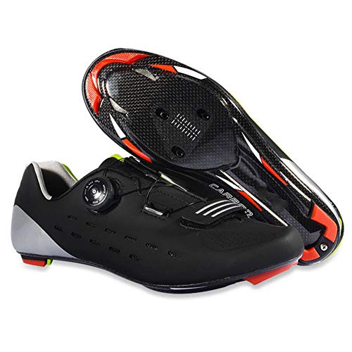 GUARDUU Zapatillas De Ciclismo Carretera Specialized Ligeras Antideslizantes Zapatillas MTB Zapatillas De Ciclismo MBT Amortiguación Resistentes Al Desgaste,A,41(US:8)