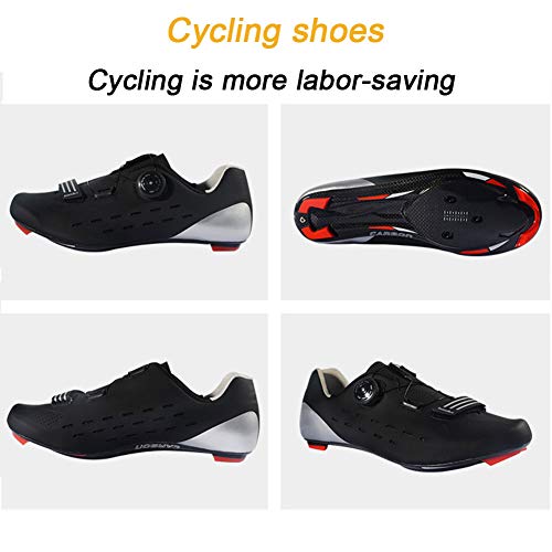 GUARDUU Zapatillas De Ciclismo Carretera Specialized Ligeras Antideslizantes Zapatillas MTB Zapatillas De Ciclismo MBT Amortiguación Resistentes Al Desgaste,A,41(US:8)