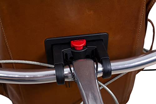 Gusti Moreno A. - Mochila de piel para bicicleta (compatible con Klickfix, incluye adaptador), 2F41-22-27k, marrón, talla única