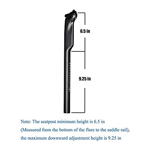 GXJU tija de sillín de Bicicleta La Nueva tija de sillín de Bicicleta de Fibra de Carbono Completa MTB Seat Post Road Bike SeatPost Offset 20 Piezas de Bicicleta /.27.2/30.8/31.6 * 350/400mm Tijas