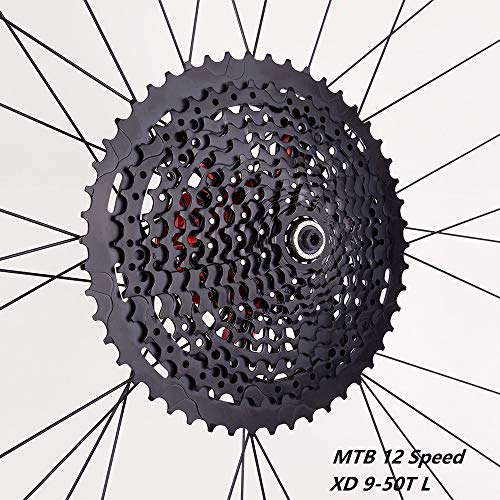HAIHAOYF MTB 12 Velocidad 9-50T CASSETE 12S XD L CASSETE Negro Gris Negro 12V 9-50T CASSETE 12S CASSETE K7 Puntos DE Bicicletas