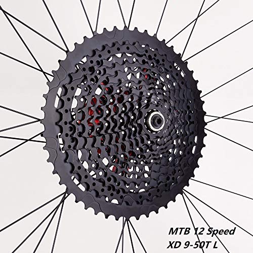 HAIHAOYF MTB 12 Velocidad 9-50T CASSETE 12S XD L CASSETE Negro Gris Negro 12V 9-50T CASSETE 12S CASSETE K7 Puntos DE Bicicletas