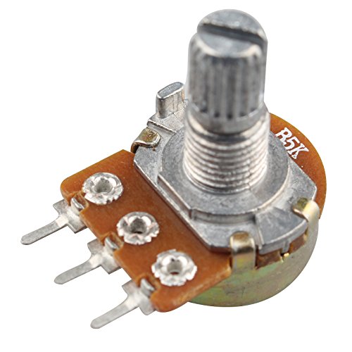 HALJIA 5pcs Potenciómetro 5K OHM Compatible con Arduino Raspberry Pieza y otros proyectos con eje moleteado