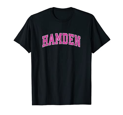 Hamden Connecticut CT Vintage Sports Design Rosa Diseño Camiseta