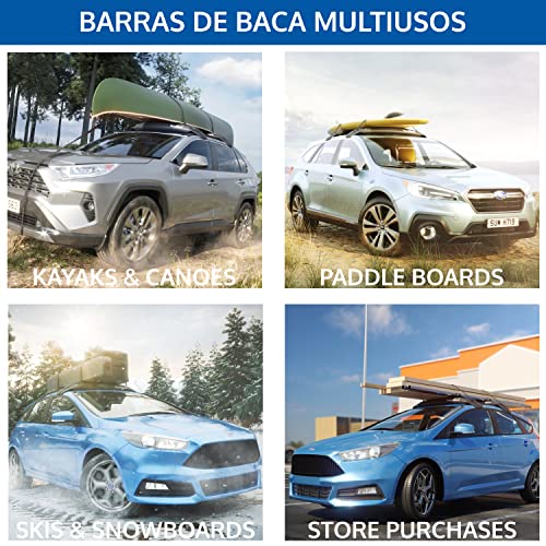 HandiRack - Barras de baca universales e inflables (negras) - Transporte de carga para techo - Se adapta a la mayoría de coches