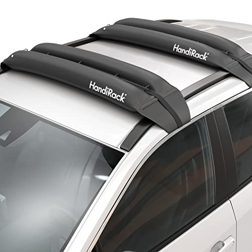 HandiRack - Barras de baca universales e inflables (negras) - Transporte de carga para techo - Se adapta a la mayoría de coches