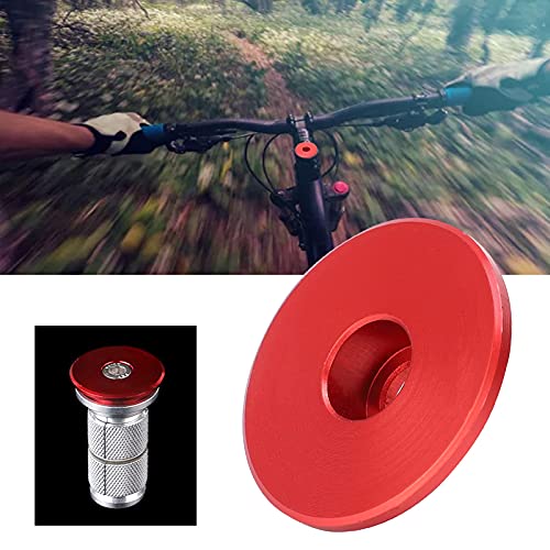 Hapivida Tapa Superior del Vástago Los Auriculares Bicicleta Mountain Bike Cubierta Superior del Vástago Los Auriculares Bicicleta Carretera Cubierta Superior del Vástago La Dirección (Rojo)