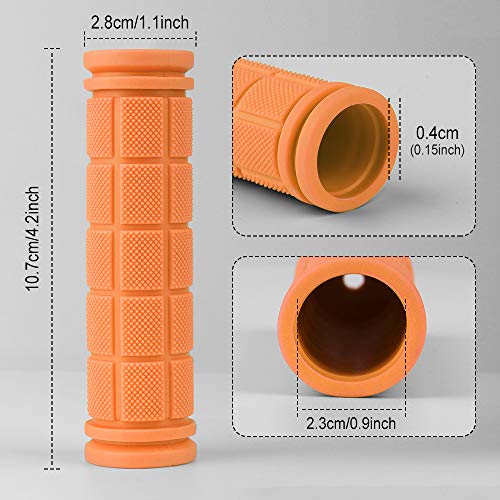 HASAGEI Puños Bicicleta Montaña Silicona Puños Manillar para Accesorios de Bicicleta (Naranja)