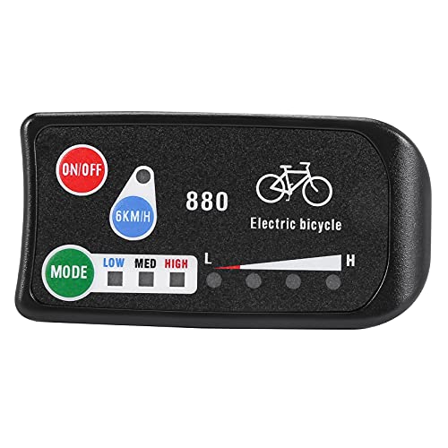 Haudang - Pantalla LED de 24 V, 36 V, 48 V, para bicicleta eléctrica KT LED 880, panel de control para bicicleta eléctrica