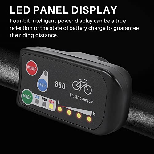 Haudang - Pantalla LED de 24 V, 36 V, 48 V, para bicicleta eléctrica KT LED 880, panel de control para bicicleta eléctrica