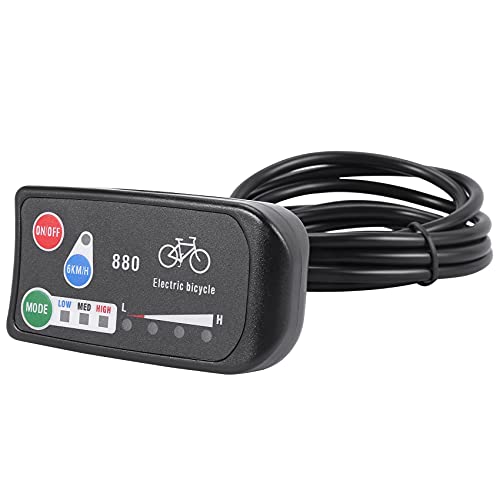 Haudang - Pantalla LED de 24 V, 36 V, 48 V, para bicicleta eléctrica KT LED 880, panel de control para bicicleta eléctrica