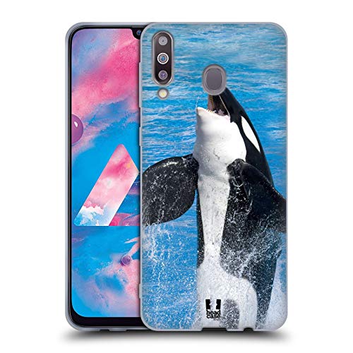 Head Case Designs Salto De Ballena Orca Animales Famosos Carcasa de Gel de Silicona Compatible con Samsung Galaxy M30 (2019)