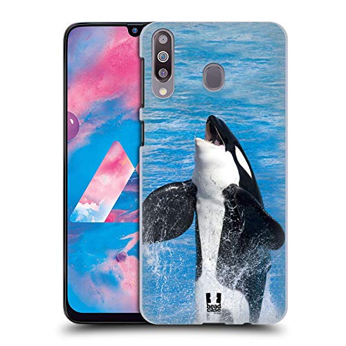 Head Case Designs Salto De Ballena Orca Animales Famosos Carcasa rígida Compatible con Samsung Galaxy M30 (2019)